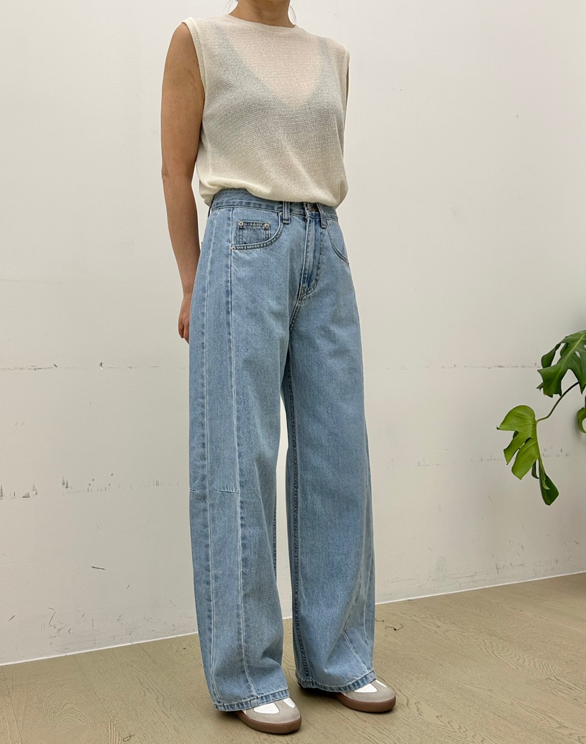 BUT韓國直郵㊣東大門實拍女裝新款25春夏熱賣人氣時尚牛仔褲button牛仔褲