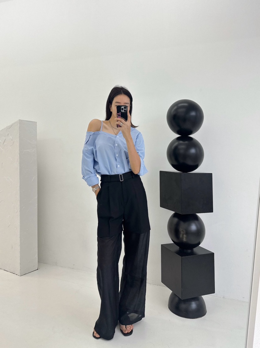 SOUIT直郵韓國代購㊣女裝新款休閑時尚推薦人氣熱賣襯衫蕾絲衫SOUIT by mabel-L襯衫/蕾絲衫