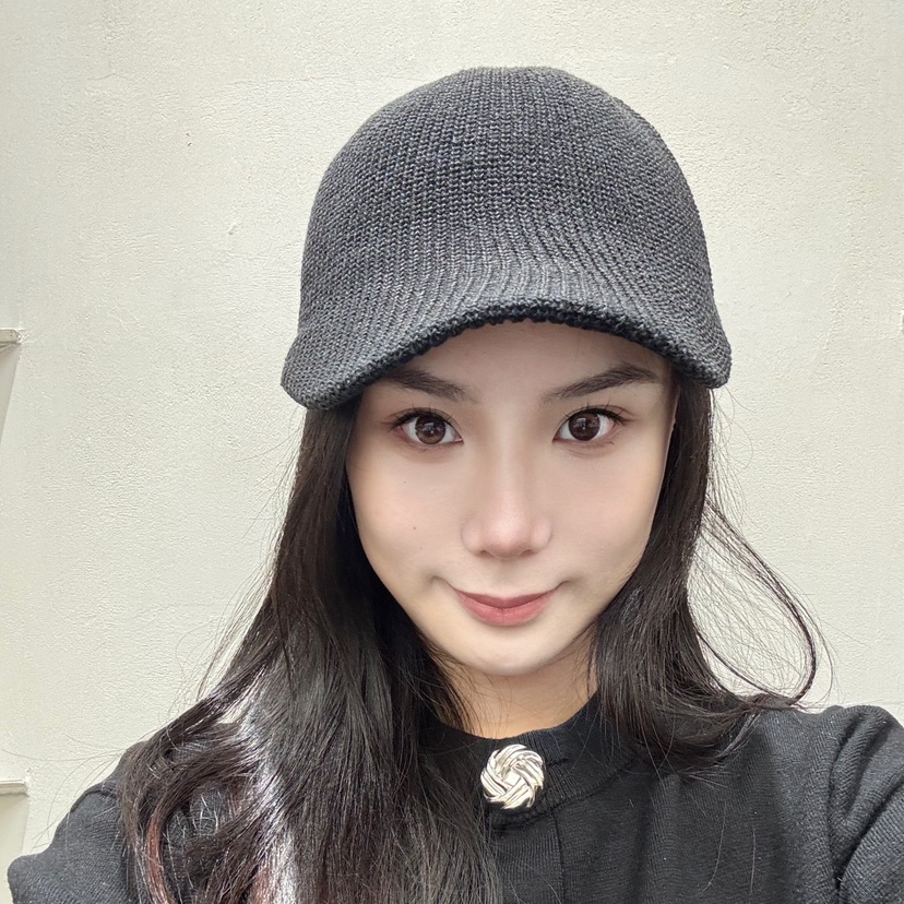 THE HAT-P韓國㊣直郵東大門代購女裝新品25春夏時尚帽子羅紋THE HAT帽子圖色2