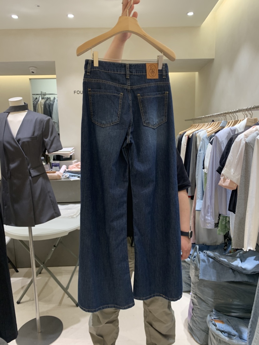 FOUREIGHT韓國㊣直郵東大門代購女裝新款25春夏時尚推薦牛仔褲FOUR EIGHT牛仔褲