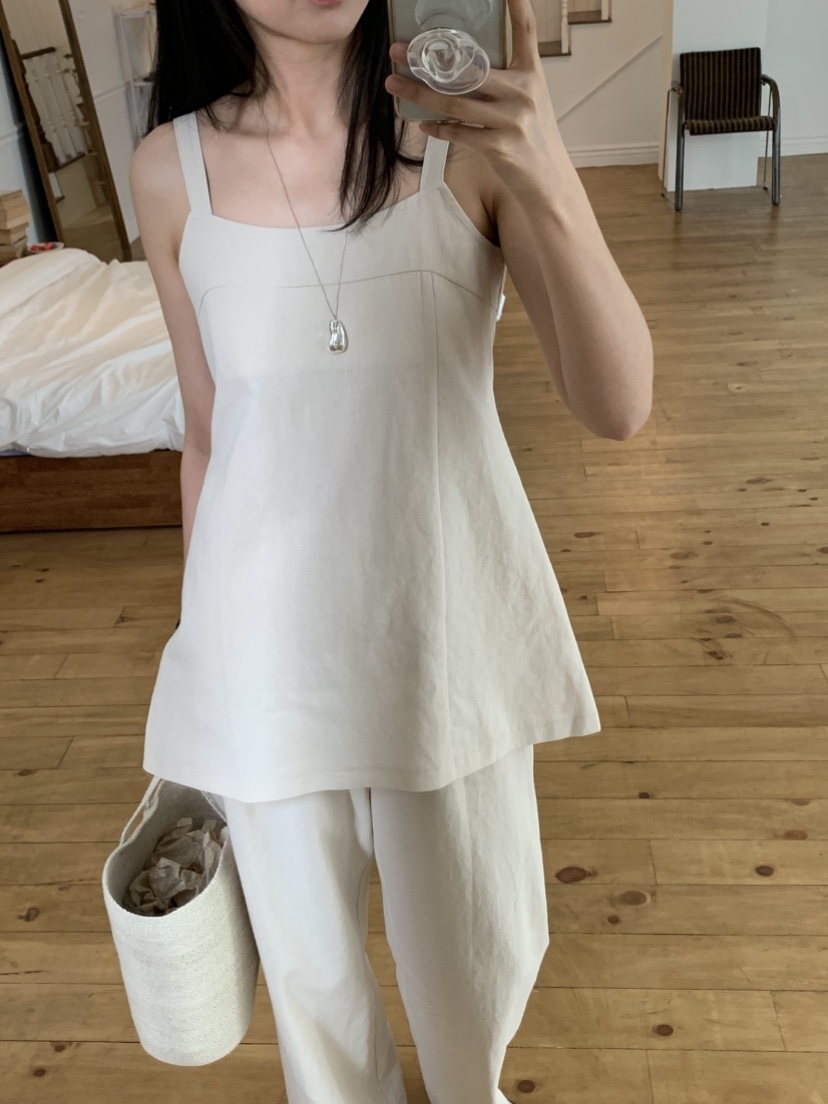 NOUVEAU直郵韓國代購㊣女裝新品休閑推薦時尚套裝亞麻布套裝NOUVEAU套裝