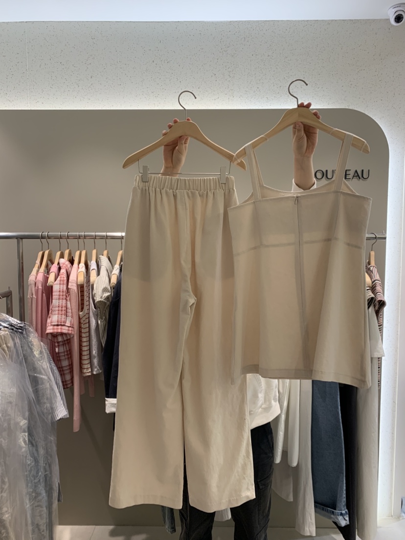 NOUVEAU直郵韓國代購㊣女裝新品休閑推薦時尚套裝亞麻布套裝NOUVEAU套裝