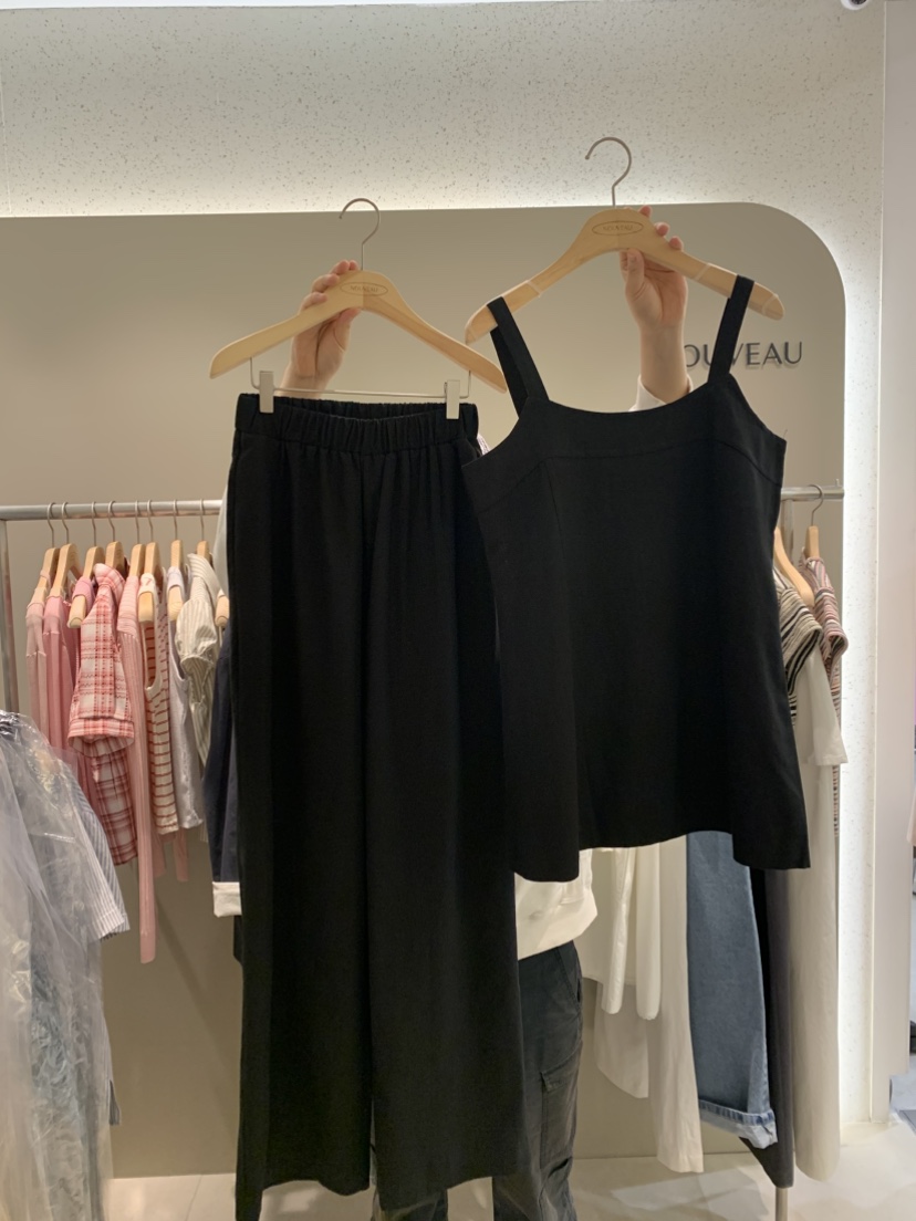 NOUVEAU直郵韓國代購㊣女裝新品休閑推薦時尚套裝亞麻布套裝NOUVEAU套裝