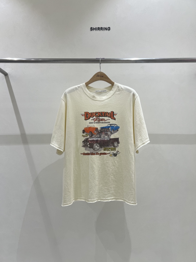 SHIRRING韓國㊣直郵東大門代購女裝新款推薦25春夏休閑T恤鴨SHIRRINGT恤圖色1