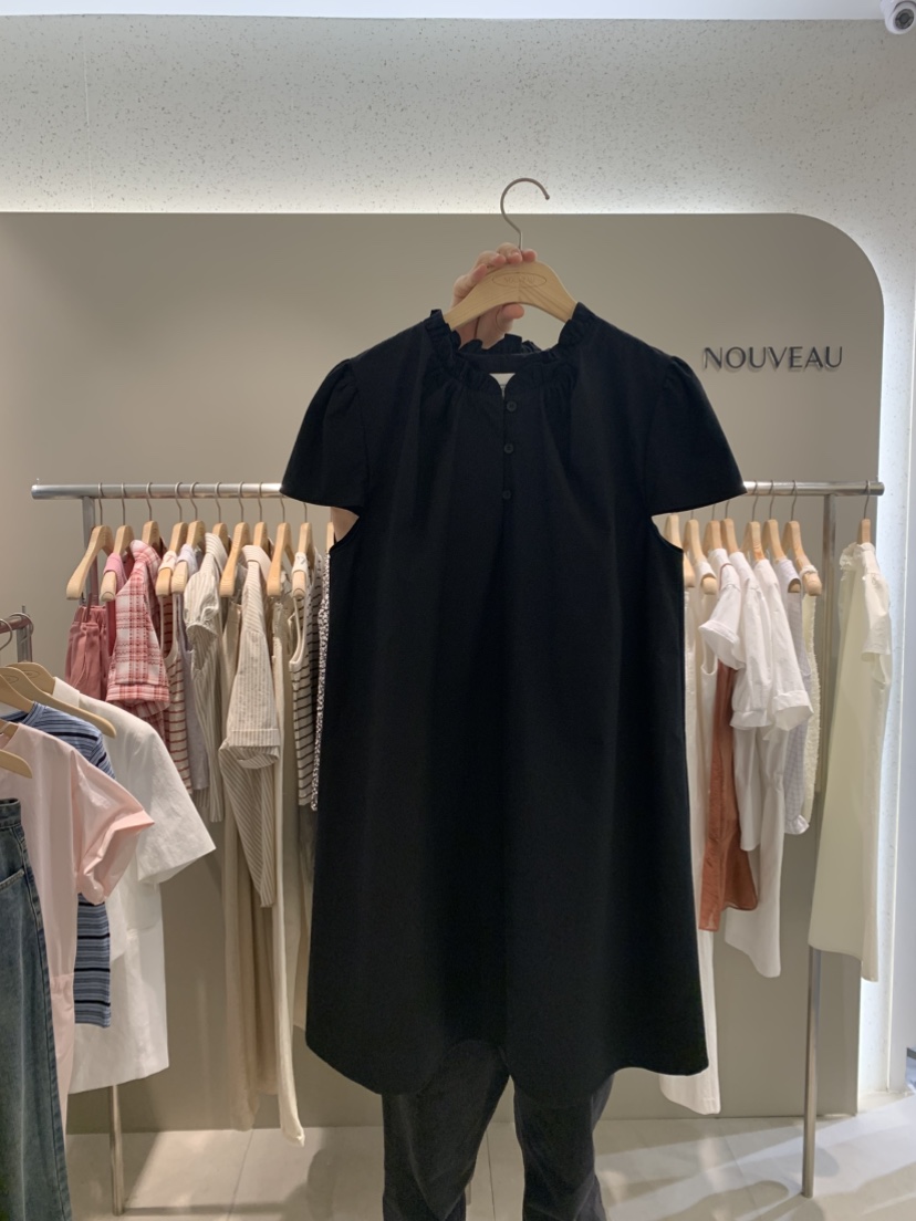 NOUVEAU韓國㊣直郵東大門代購女裝新款休閑推薦連衣裙荷葉邊NOUVEAU連衣裙圖色2