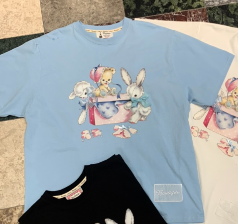 BOUTIQUE-L韓國直郵㊣東大門實拍女裝新款熱賣人氣25春夏T恤BOUTIQUE-LT恤圖色3