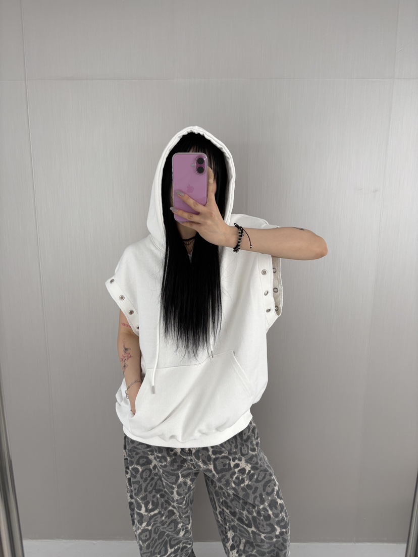 SEEOT韓國直郵㊣東大門實拍女裝新款推薦25春夏吊帶背心連帽GGD吊帶/背心