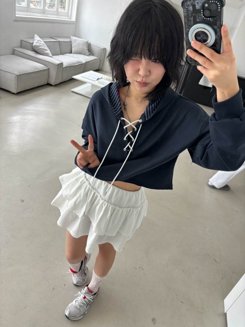 SHOTGUN韓國㊣直郵東大門代購女裝新品25春夏推薦休閑衛衣兜帽SHOTGUN衛衣