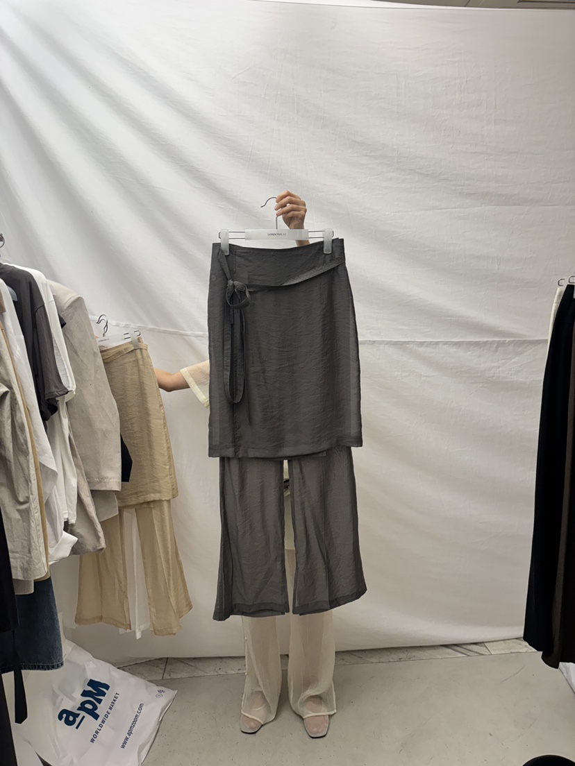 LONDON FLAT韓國直郵㊣東大門實拍女裝新品25春夏裙褲透視LONDON FLAT裙褲圖色3