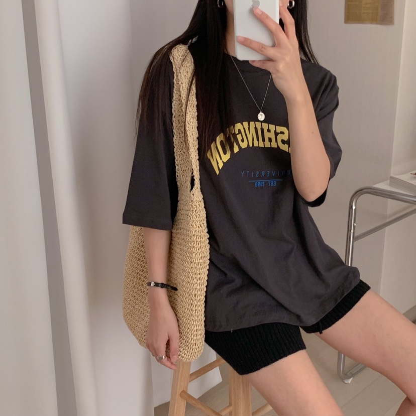 HELLO JINI直郵韓國代購㊣女裝新品熱賣時尚人氣休閑25春夏T恤HELLO JINIT恤