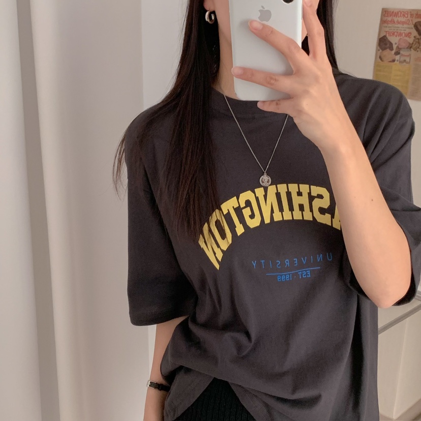 HELLO JINI直郵韓國代購㊣女裝新品熱賣時尚人氣休閑25春夏T恤HELLO JINIT恤