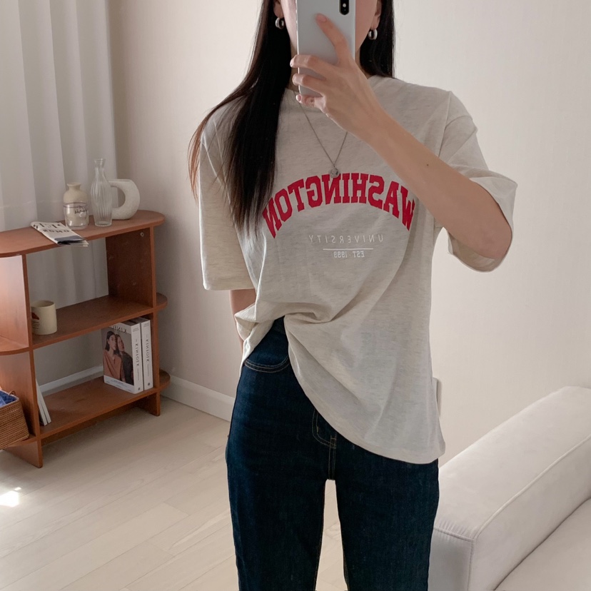 HELLO JINI直郵韓國代購㊣女裝新品熱賣時尚人氣休閑25春夏T恤HELLO JINIT恤