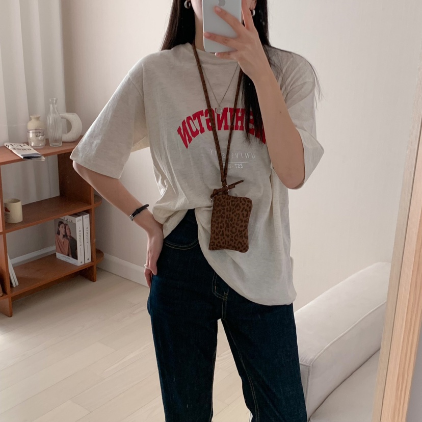 HELLO JINI直郵韓國代購㊣女裝新品熱賣時尚人氣休閑25春夏T恤HELLO JINIT恤