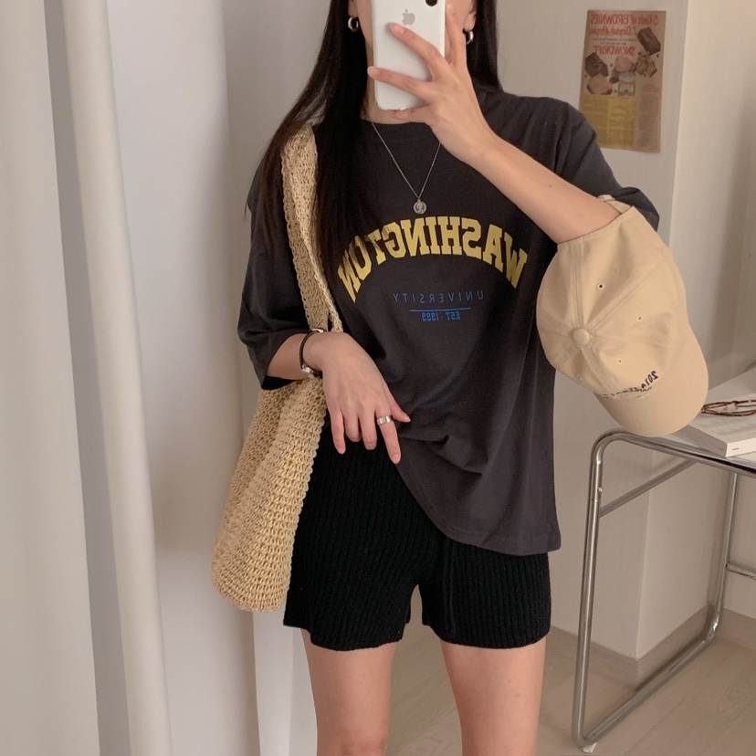 HELLO JINI直郵韓國代購㊣女裝新品熱賣時尚人氣休閑25春夏T恤HELLO JINIT恤