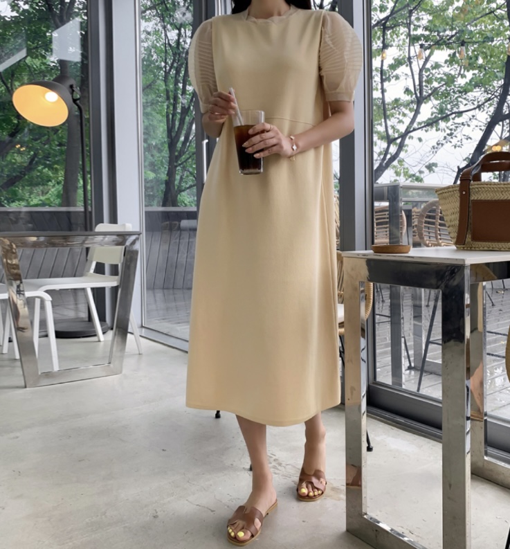 I BLLE韓國㊣直郵東大門代購女裝新品休閑25春夏熱賣連衣裙I BLLE連衣裙圖色1