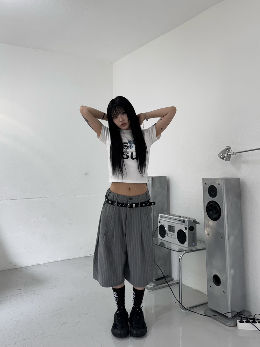 SEEOT韓國㊣直郵東大門代購女裝新品人氣時尚25春夏短褲套裝腰帶GGD短褲