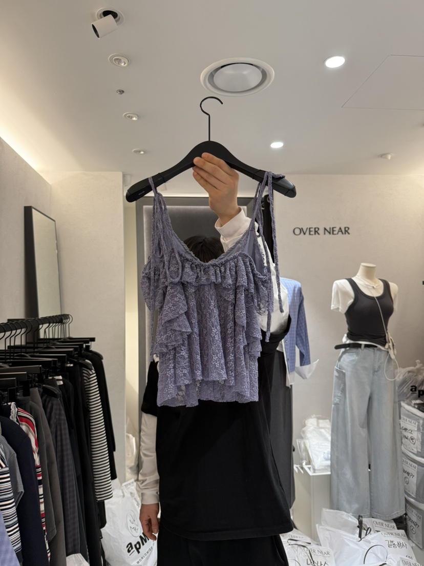 OVER NEAP直郵韓國代購㊣女裝新款推薦人氣時尚休閑吊帶背心OVER NEAR吊帶/背心