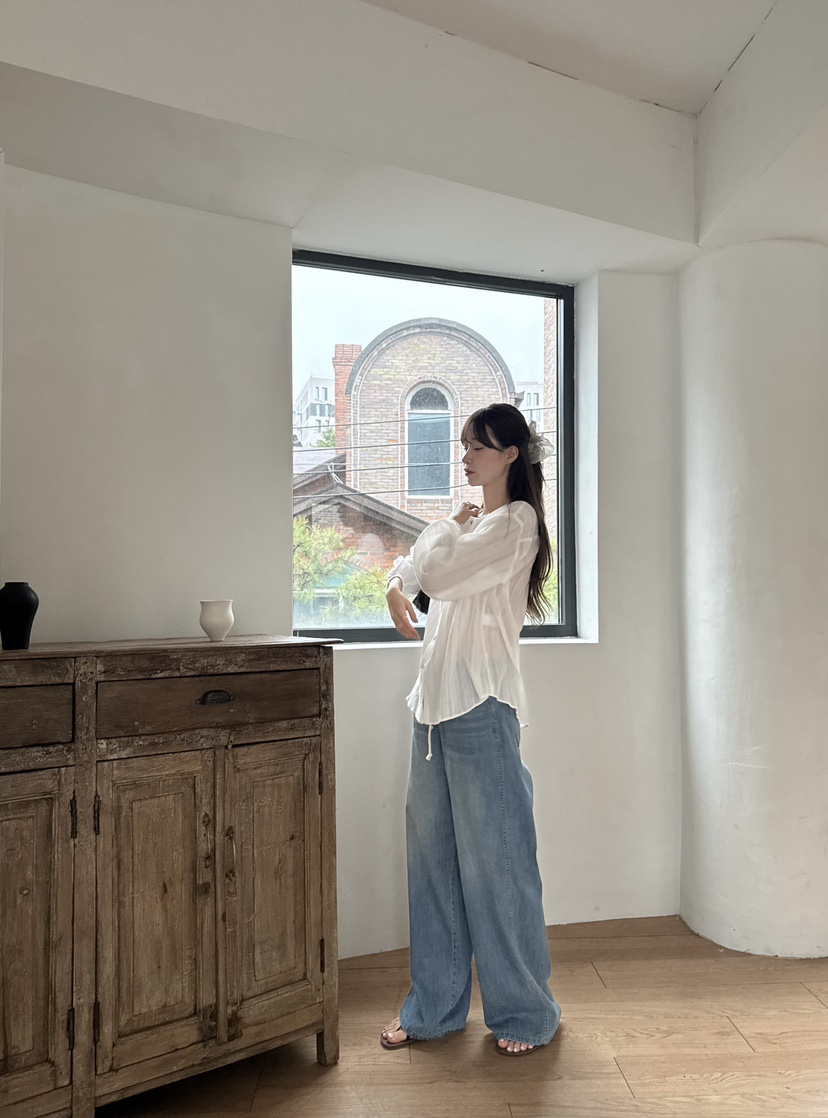 ALATE直郵韓國代購㊣女裝新款人氣推薦時尚熱賣25春夏襯衫蕾絲衫LEGACY襯衫/蕾絲衫