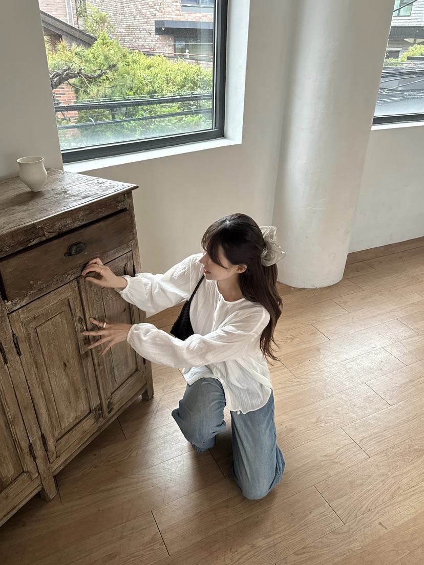 ALATE直郵韓國代購㊣女裝新款人氣推薦時尚熱賣25春夏襯衫蕾絲衫LEGACY襯衫/蕾絲衫