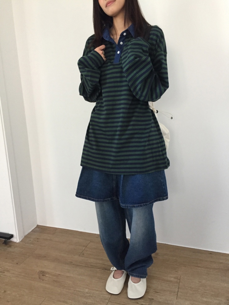 SHOTGUN直郵韓國代購㊣女裝新款時尚休閑推薦25春夏長袖T恤SHOTGUN長袖T恤