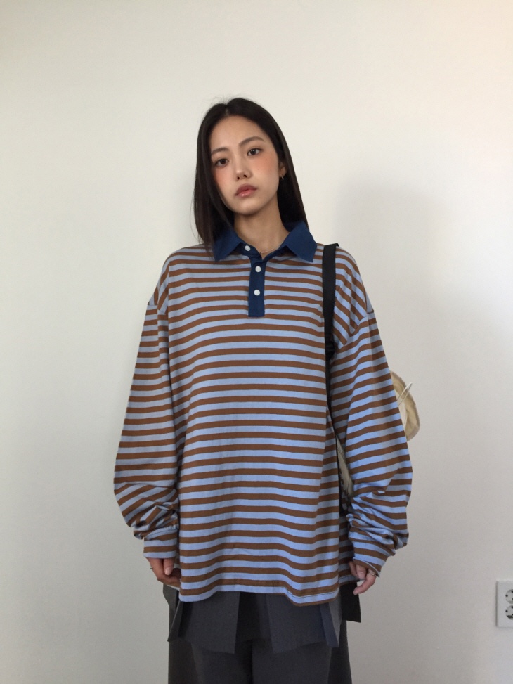 SHOTGUN直郵韓國代購㊣女裝新款時尚休閑推薦25春夏長袖T恤SHOTGUN長袖T恤