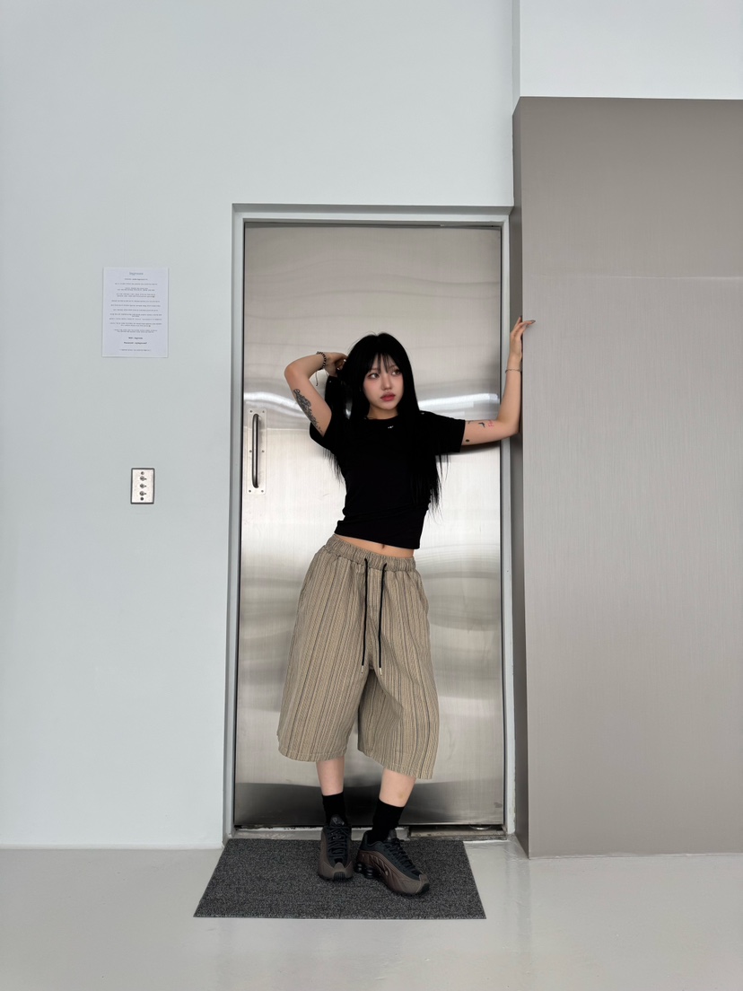 SEEOT直郵韓國代購㊣女裝新品推薦熱賣人氣休閑時尚25春夏短褲GGD短褲圖色2