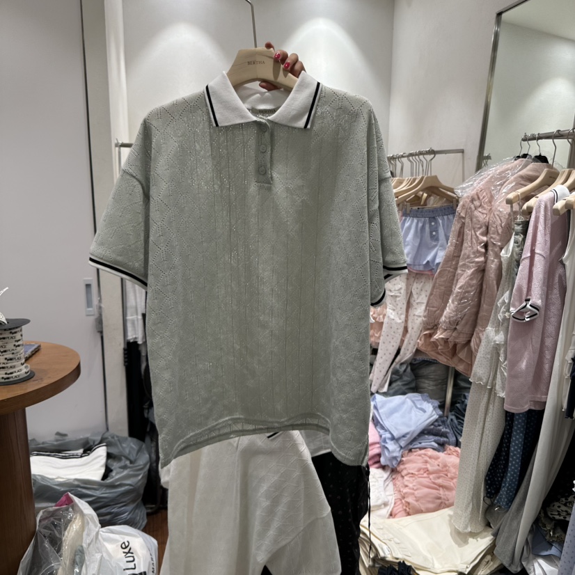 BERTHA韓國直郵㊣女裝新品時尚人氣熱賣25春夏推薦休閑T恤BERTHAT恤圖色2