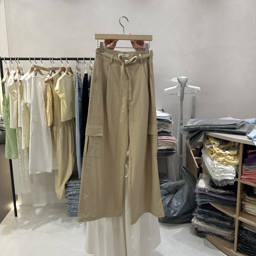 AURA直郵韓國代購㊣女裝新款時尚人氣休閑25春夏休閑褲含腰帶Au ra休閑褲