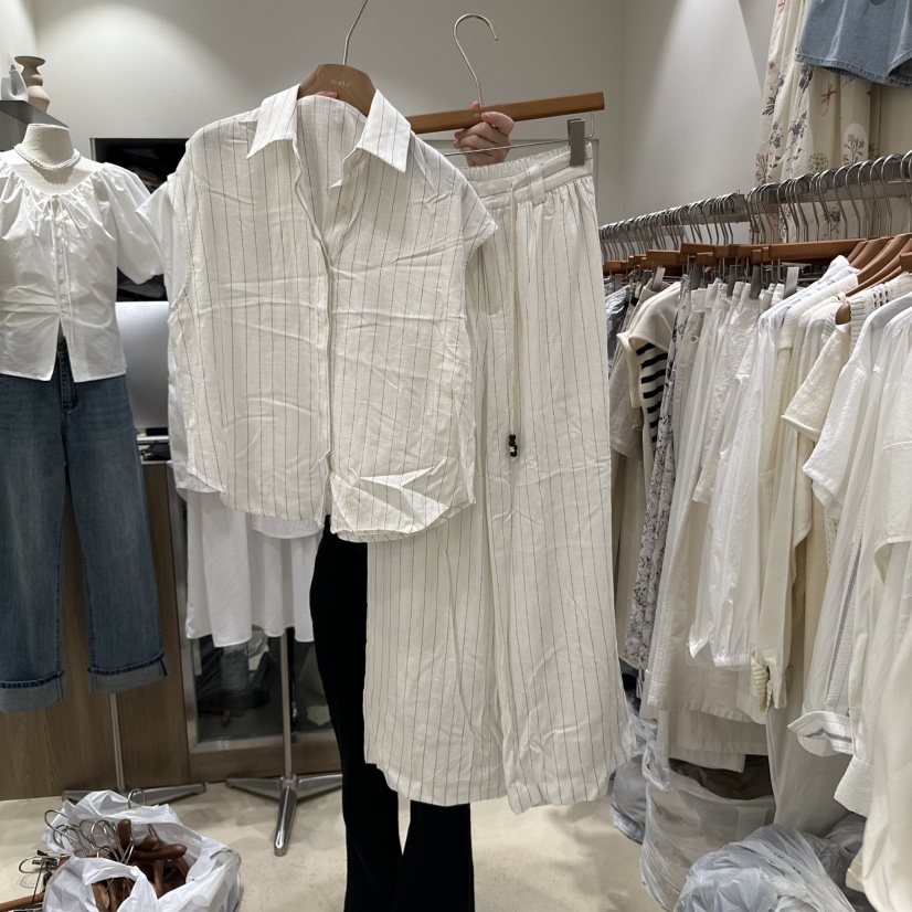 MELO韓國直郵㊣女裝新品25春夏推薦熱賣套裝兩件套亞麻布套裝MELO套裝