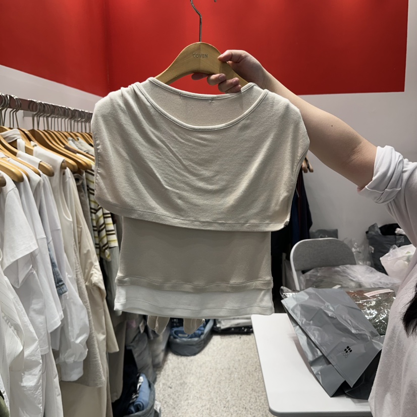 ATPZ韓國直郵㊣女裝新品時尚25春夏休閑推薦熱賣人氣吊帶背心ATTENTION PLEAES吊帶/背心