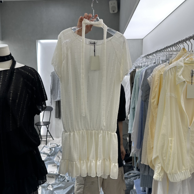 ANDE直郵韓國代購㊣女裝新品時尚人氣熱賣推薦連衣裙含脖帶ANDE連衣裙