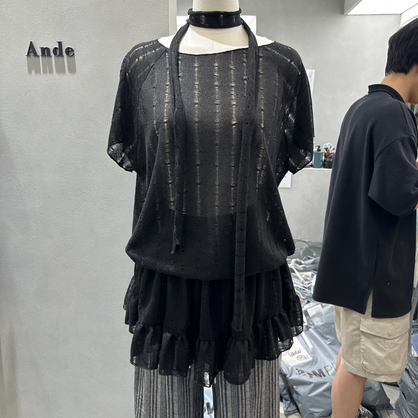 ANDE直郵韓國代購㊣女裝新品時尚人氣熱賣推薦連衣裙含脖帶ANDE連衣裙圖色3