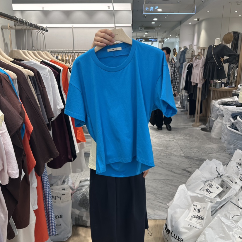 REVE-L韓國㊣直郵東大門代購女裝新品時尚25春夏推薦休閑T恤REVE-LT恤圖色2