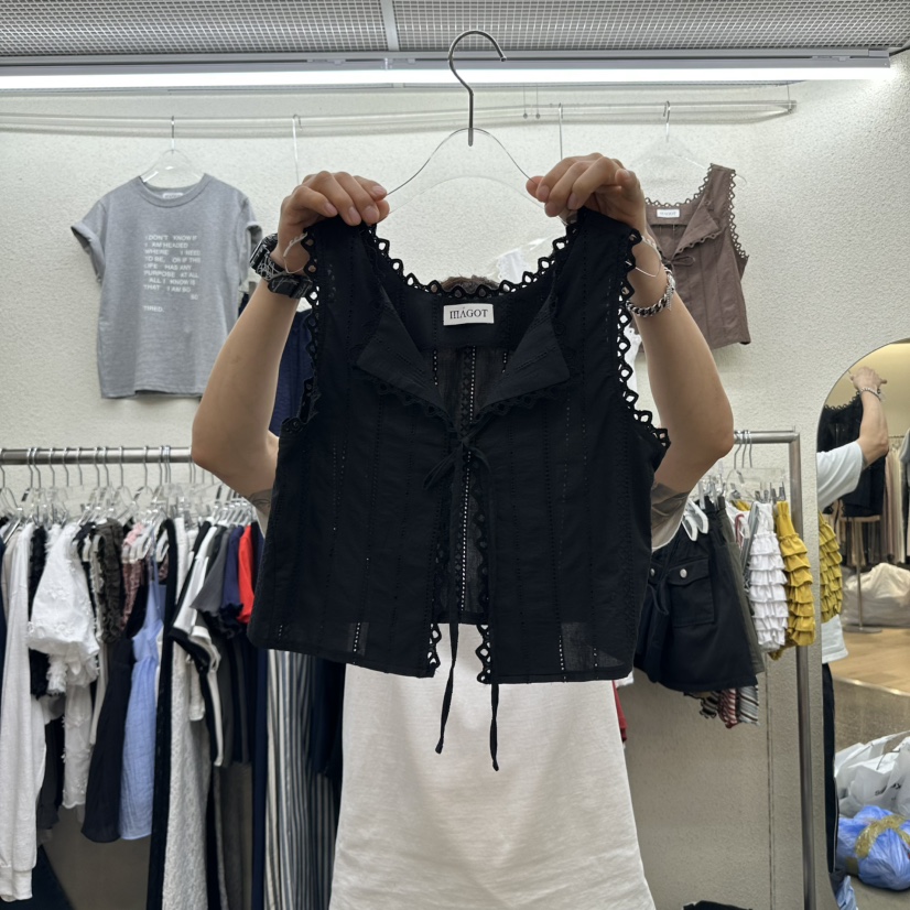 MAGOT韓國直郵㊣東大門實拍女裝新款人氣25春夏休閑吊帶背心IIIΛGOT/MAGOT吊帶/背心圖色3