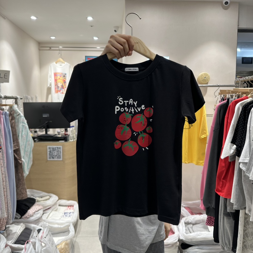 J.BALLOON韓國直郵㊣女裝新品時尚25春夏熱賣人氣休閑推薦T恤J.BALLOONT恤圖色2
