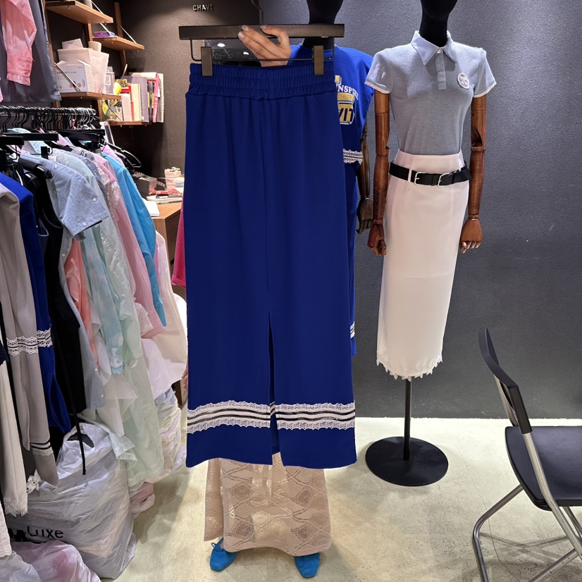 CHAVI韓國直郵㊣女裝新品時尚25春夏人氣推薦熱賣休閑長裙CHAVI長裙