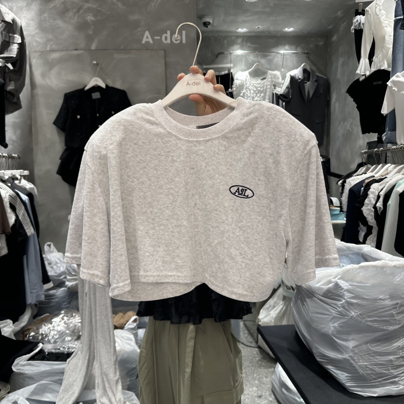 A-DEL韓國㊣直郵東大門代購女裝新品25春夏人氣時尚推薦T恤A-DELT恤