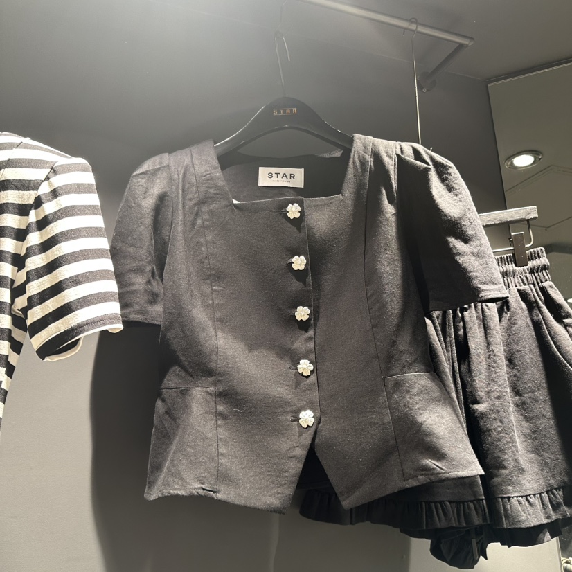 STAR-L韓國㊣直郵東大門代購女裝新品時尚休閑25春夏襯衫蕾絲衫STAR-L襯衫/蕾絲衫圖色4