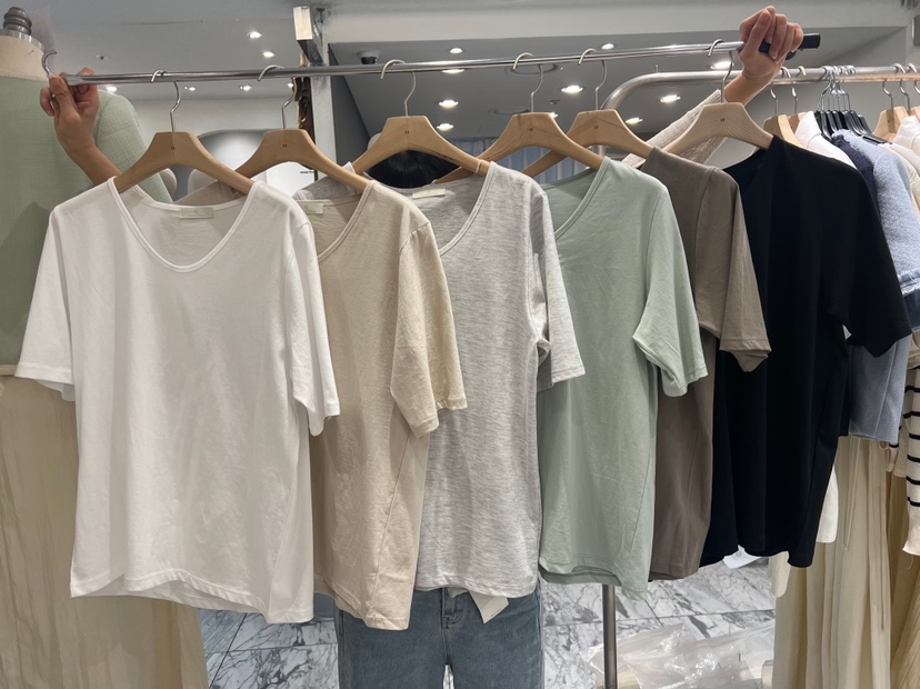 FF韓國㊣直郵東大門代購女裝新款25春夏人氣推薦熱賣休閑T恤FF/SUNDAYT恤