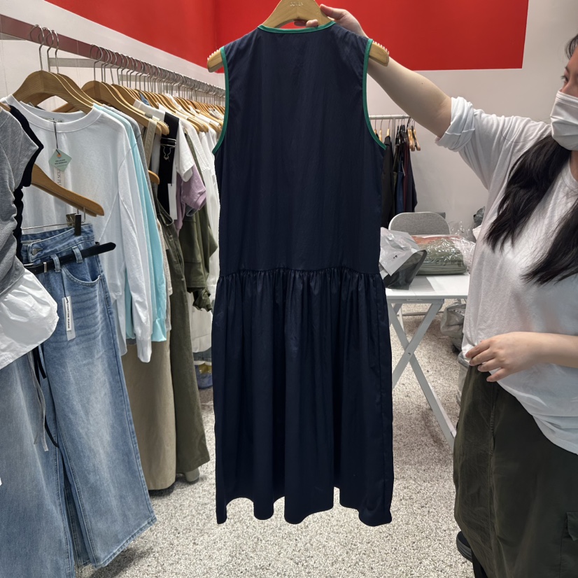 ATPZ直郵韓國代購㊣女裝新品25春夏推薦時尚連衣裙拉鏈長款ATTENTION PLEAES連衣裙