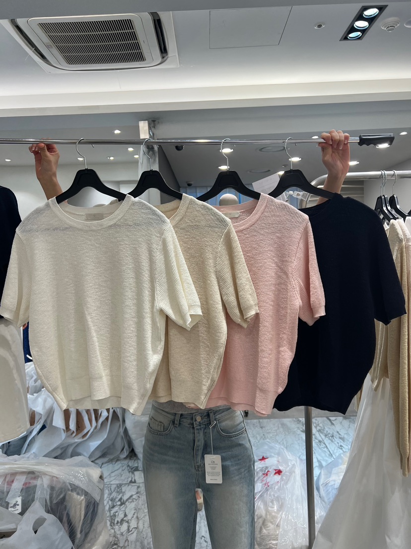 FF韓國直郵㊣東大門實拍女裝新品熱賣推薦人氣休閑25春夏針織衫FF/SUNDAY針織衫