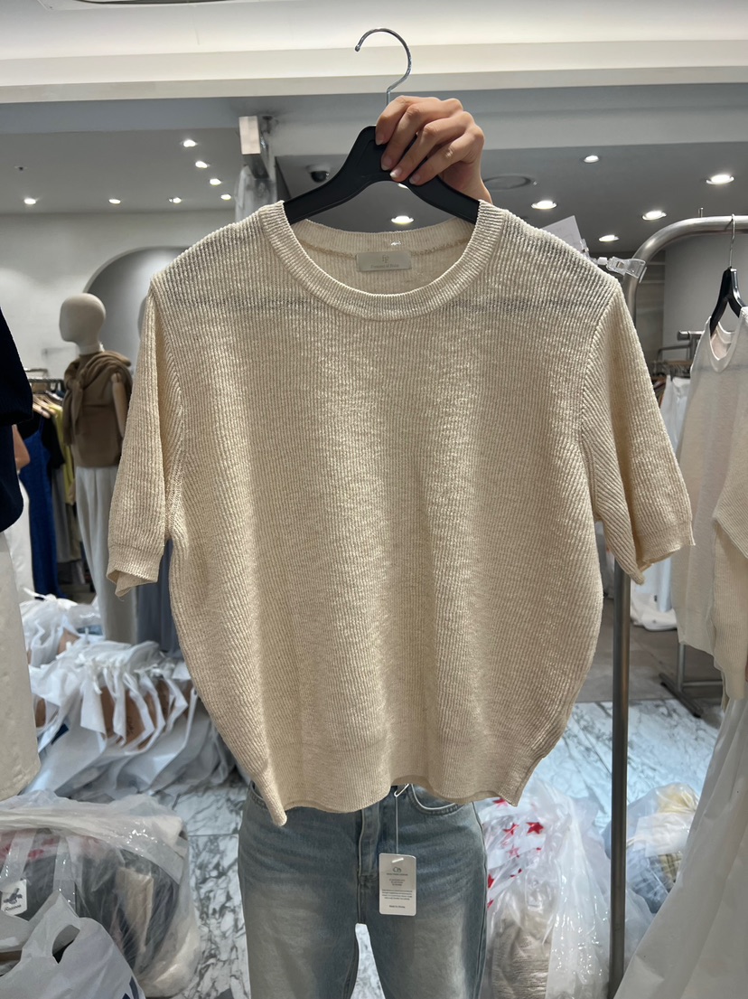 FF韓國直郵㊣東大門實拍女裝新品熱賣推薦人氣休閑25春夏針織衫FF/SUNDAY針織衫圖色2