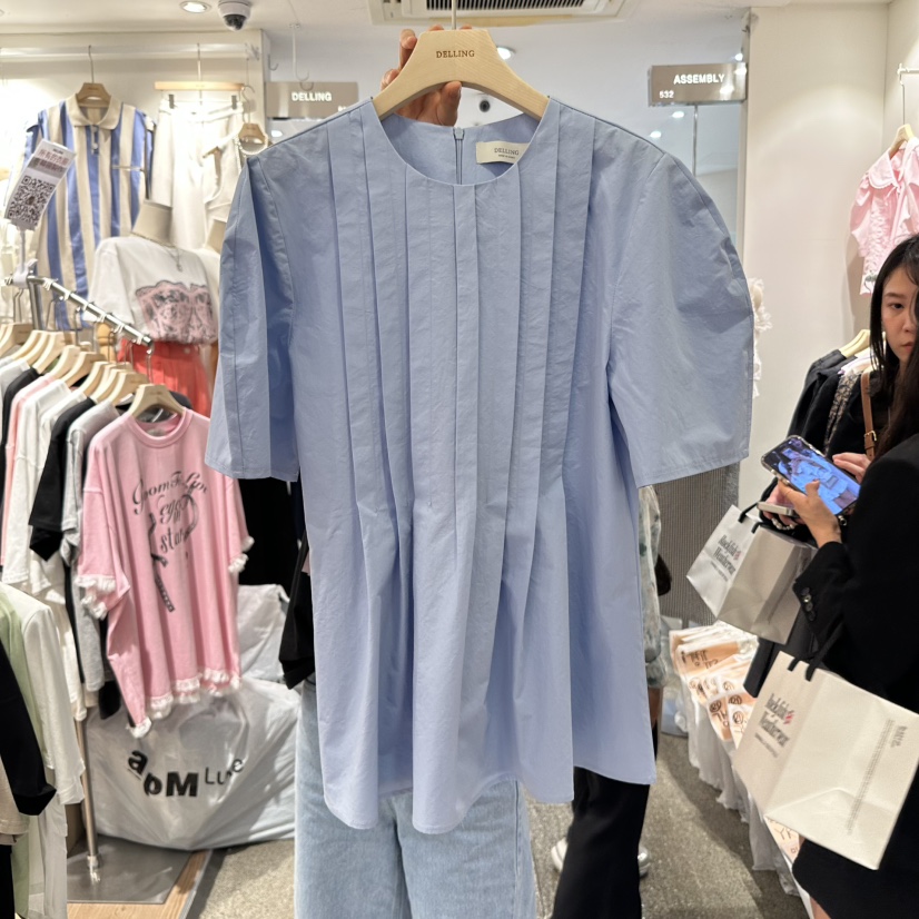 DELLING韓國直郵㊣女裝新品推薦熱賣人氣休閑時尚襯衫蕾絲衫DELLING襯衫/蕾絲衫圖色2