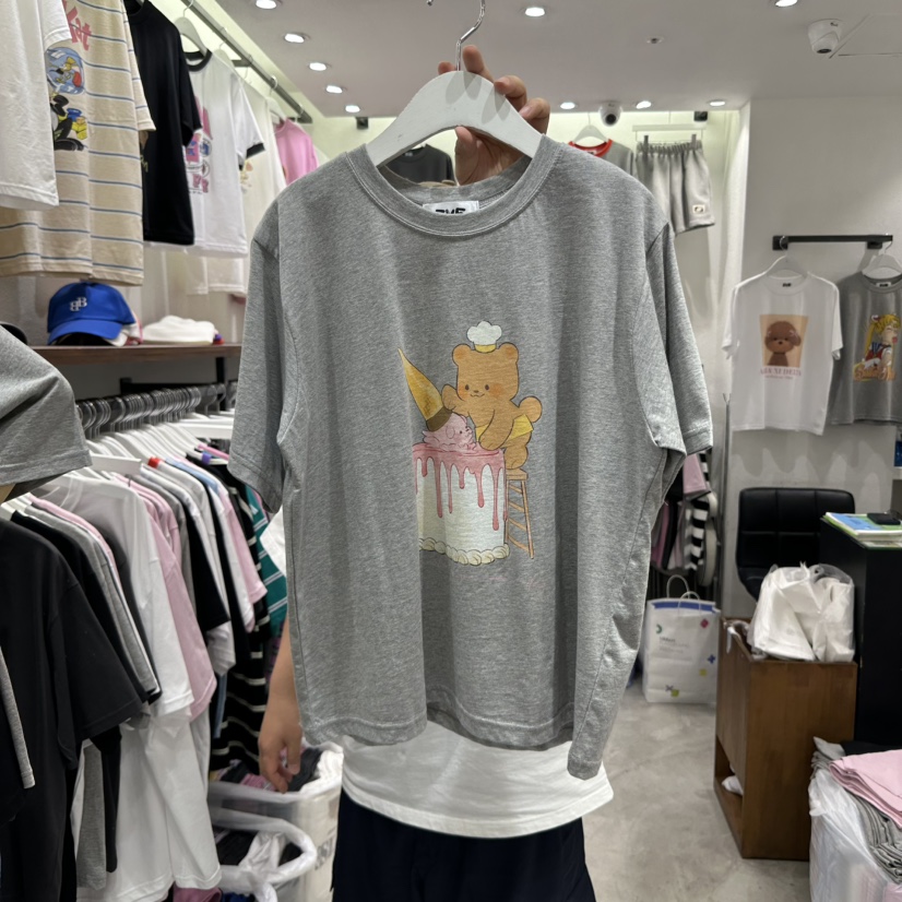 EVE韓國直郵㊣東大門實拍女裝新款25春夏推薦時尚人氣熱賣T恤EVET恤圖色2