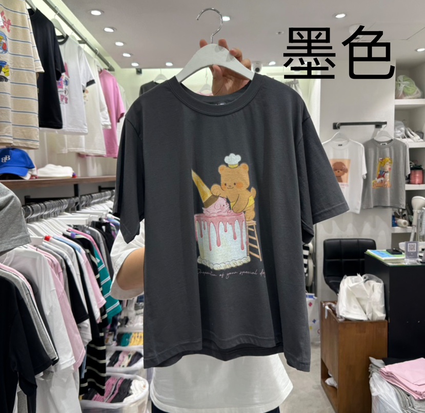 EVE韓國直郵㊣東大門實拍女裝新款25春夏推薦時尚人氣熱賣T恤EVET恤圖色3