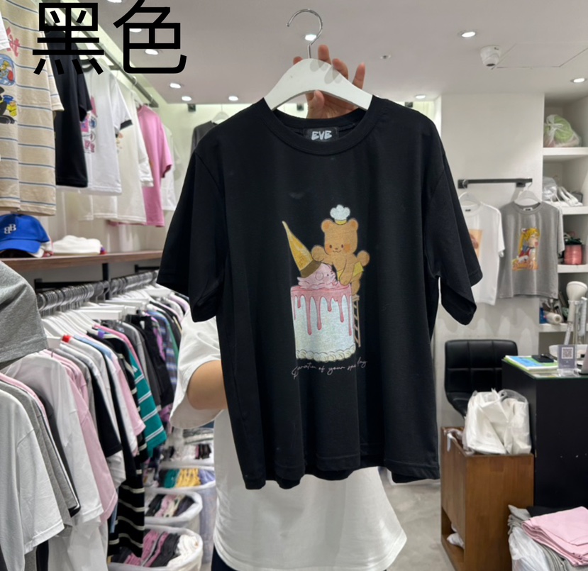 EVE韓國直郵㊣東大門實拍女裝新款25春夏推薦時尚人氣熱賣T恤EVET恤圖色4
