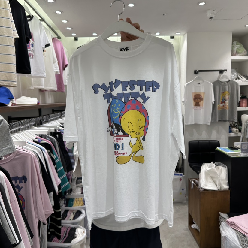 EVE直郵韓國代購㊣女裝新款人氣25春夏休閑熱賣推薦時尚T恤EVET恤圖色2