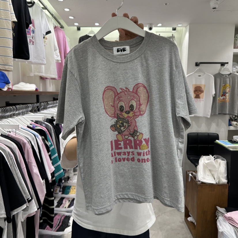 EVE直郵韓國代購㊣女裝新款休閑25春夏推薦熱賣人氣時尚T恤EVET恤圖色2