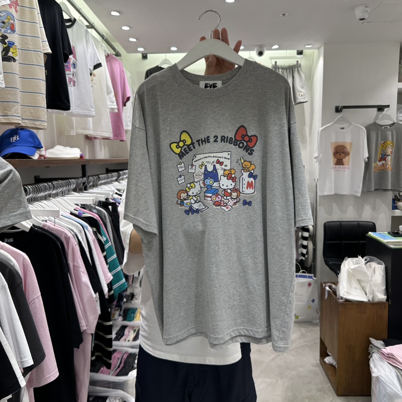 EVE韓國直郵㊣東大門實拍女裝新品人氣時尚休閑推薦25春夏T恤EVET恤圖色3