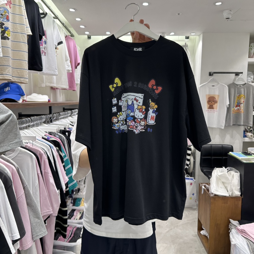 EVE韓國直郵㊣東大門實拍女裝新品人氣時尚休閑推薦25春夏T恤EVET恤圖色4